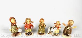 Five (5) Porcelain Hummel Figurines by Goebel Germany