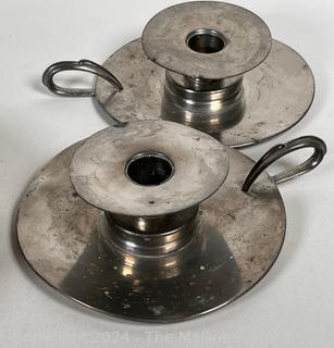 Group of Silver Plate, Pewter and Glass Servingware