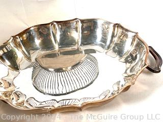 Group of Silver Plate, Pewter and Glass Servingware