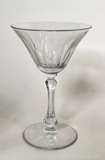 Group of Crystal Champagne Coupes and (6) Waterford Cut Crystal Goblets