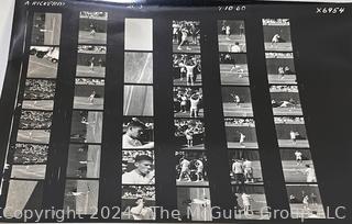 Original 35MM Negatives and Contact Prints from The 1960 U.S. National Championships (Now Known As The US Open). Actions On September 9, 10, 11, 1960  and Taken by Arthur Rickerby.