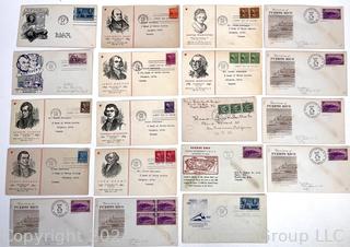 (15) Postal First Day Covers (FDC's), Assorted Stamps and Letterheads