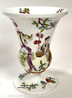 Four (4) Hand Painted Porcelain Pitchers and Vases, Including Spode Felspar c1825,  Posy Vase,  Small Hydra Jug 3644,  Posy Vase 3644, and Mason's pitcher