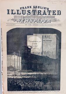 Four pages from Frank Leslie's Magazine and other Periodicals early 1900's. With foamcore.  