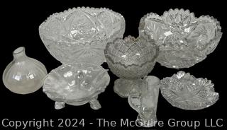 Collection of Mainly Cut Glass Bowls