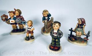 Five (5) Porcelain Hummel Figurines by Goebel Germany