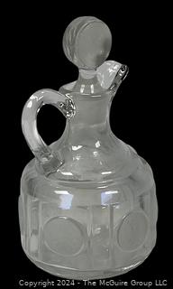 1890's American Coin Clear Glass Cruet. This was molded with real US coins until the U.S. Government made it illegal. 