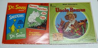 Vinyl Records: Children, Dr. Seuss & Disney Uncle Remus Story Book (VG+)