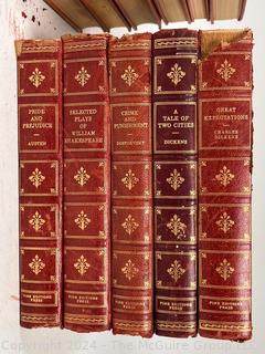 Seventeen (17) 1947 Fine Editions Press Books with Gilt Leather Spines