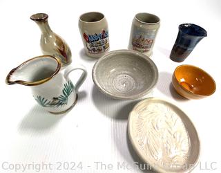 Collection of Pottery Bowls and Mugs