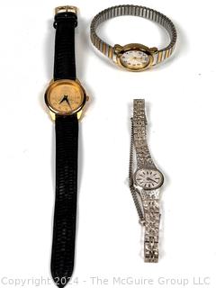 Three (3) Ladies Wrist Watches Including Timex, Seiko and Univ. of Maryland Commemorative 