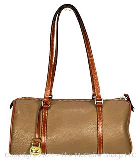 Dooney & Bourke Brown Pebbled Barrel Satchel Hand Bag