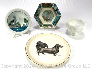 Group of Porcelain Items Including New York City Souvenir Bowl