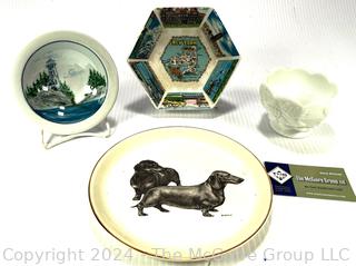 Group of Porcelain Items Including New York City Souvenir Bowl