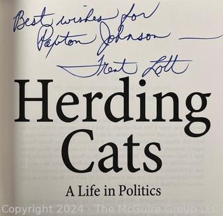 Herding Cats by Trent Lott. Inscribed with Autograph Book