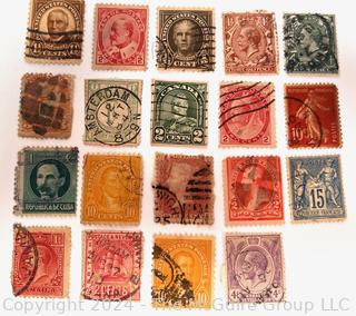 Assorted American & World Postage Stamps. Philately (See all closeup photos in the photo gallery)