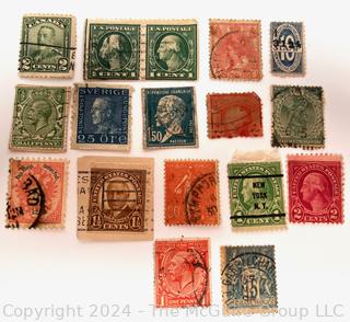 Assorted American & World Postage Stamps. Philately (See all closeup photos in the photo gallery)