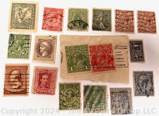 Assorted American & World Postage Stamps. Philately (See all closeup photos in the photo gallery)