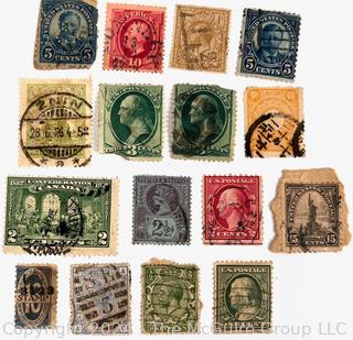 Assorted American & World Postage Stamps. Philately (See all closeup photos in the photo gallery)