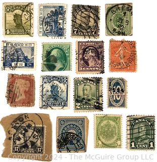 Assorted American & World Postage Stamps. Philately (See all closeup photos in the photo gallery)