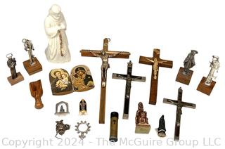 Collection of Christian Iconography and Crucifixes