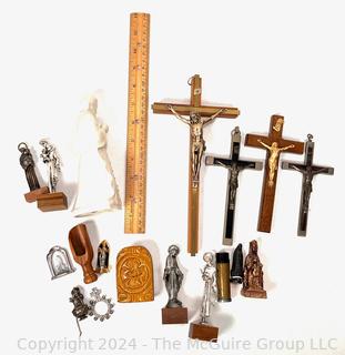 Collection of Christian Iconography and Crucifixes