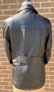 Roberta Ferrini Black Leather Jacket Size 38