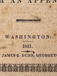 1831 Annual Report of the American Society: Colonizing the Free People of Colour 