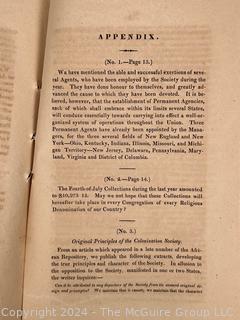 1831 Annual Report of the American Society: Colonizing the Free People of Colour 