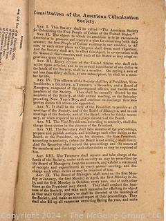 1831 Annual Report of the American Society: Colonizing the Free People of Colour 