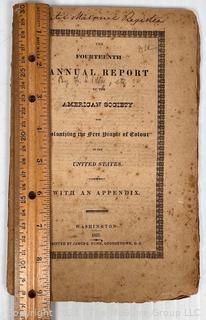 1831 Annual Report of the American Society: Colonizing the Free People of Colour 