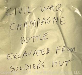 Civil War Champagne Bottle Excavated from Soldiers Quarters in Virginia Dig