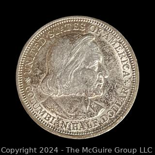 1893 US Columbian Half Dollar Silver Coin