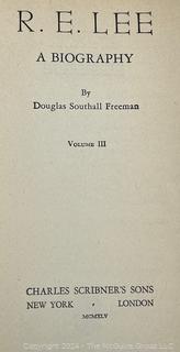 Four (4) Volume Set R.E. Lee by Douglas Southall Freeman 1934-1935. First Edition Books