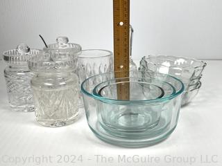 Glassware Including Waterford, Pyrex, Anchor Hocking, Goebel, Duralex (FR).