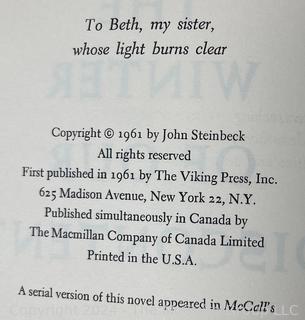 Five (5) Books Including Desiree by Annemarie Selinko, The Cash Boy by Horatio Alger, The Winter Of Our Discontent by John Steinbeck, Boston: Cradle Of Liberty by John Jennings 1st Edition 1st Printing & Solid Geometry by C.A. Hart 1912 