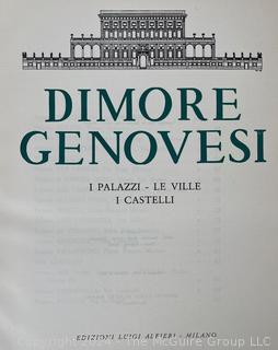 Dimore Genovesi. I Palazzi, Le Ville, I Castelli. 1956 Silk Bound Italian Illustrated Book