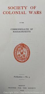 Three (3) Books Including Eminent Americans Namesakes of The Polaris,  Society of Colonial War No 9 & White Servitude In The Colony Of Virginia