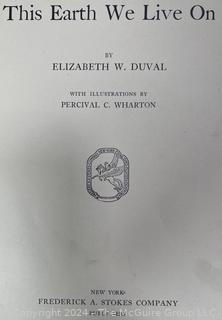 1945 Hardcover Book "Jane Eyre" by Charlotte Bronte, World Atlas and Natural History Books