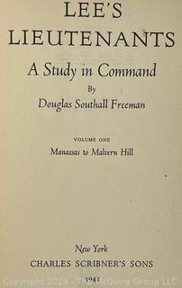 Three (3)  Volume Set of Lee's Lieutenants by Douglas Southall Freeman and Lee's Tarnished Lieutenant By William Garrett Piston 1987 