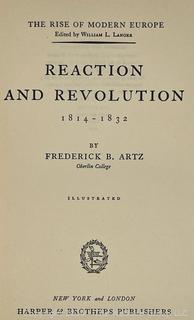 Two (2) Books Including Realism and Nationalism 1852-1871 by Robert C Binkley, 1935 & Reaction and Revolution 1814-1832 by Frederick B. Artz 