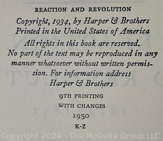 Two (2) Books Including Realism and Nationalism 1852-1871 by Robert C Binkley, 1935 & Reaction and Revolution 1814-1832 by Frederick B. Artz 