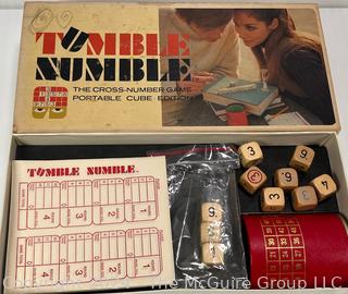 Board Games Including Tumble Numble, Payday, Battleship, and Alphabet Spelling Game.