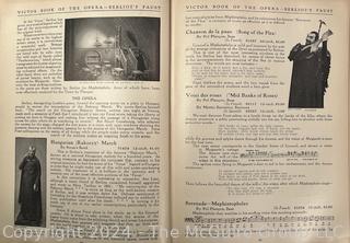 Two (2) RCA Victor Opera Records Catalogue Books 1912 & 1936 with Two (2) 78 Record Albums. John McCormack and Beniamino Gigli