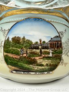 Hand Painted Porcelain Tureen with Lid Made In Germany. Souvenir From Shrews Garden St Louis, Missouri