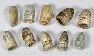 Ten (10) Civil War Lead Bullets