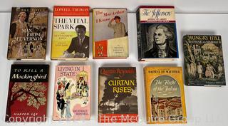 Nine (9) Books Including Daphne du Maurier 