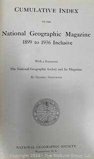 Four (4) Volume Set of Veterans of Foreign Wars and (1) National Geographic Index 1899-1936 Book.