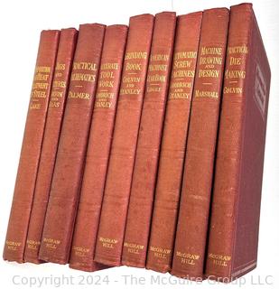 Nine (9) Volume Set of The Machine Shop Library by Fred Colvin 1908-1916 First Edition 