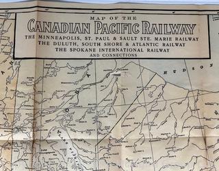 Updated (1923) Canadian Pacific Railway Map - Original 1911 Route Map and Steamship Lines. 22 x 44"